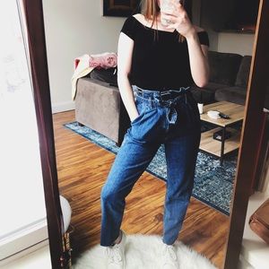 abercrombie and fitch | paperbag waist jeans